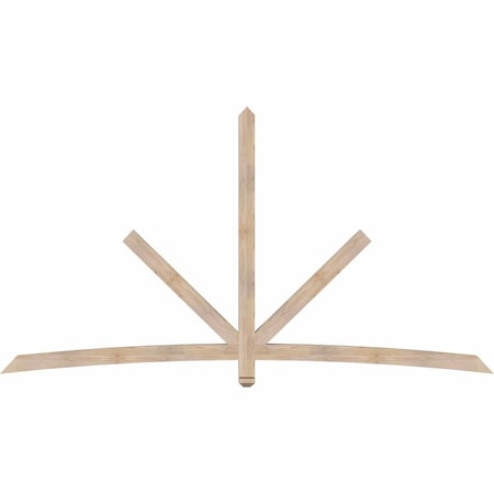 Ekena Millwork Alberta Smooth Timber Gable Bracket, Douglas Fir, 108"W x 58"H x 3 1/2"D x 3 1/2"F, 13/12 Pitch GBW108X58X0404ALB00SDF